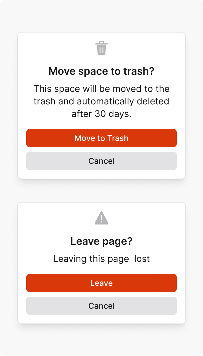 Alert dialog button guidelines