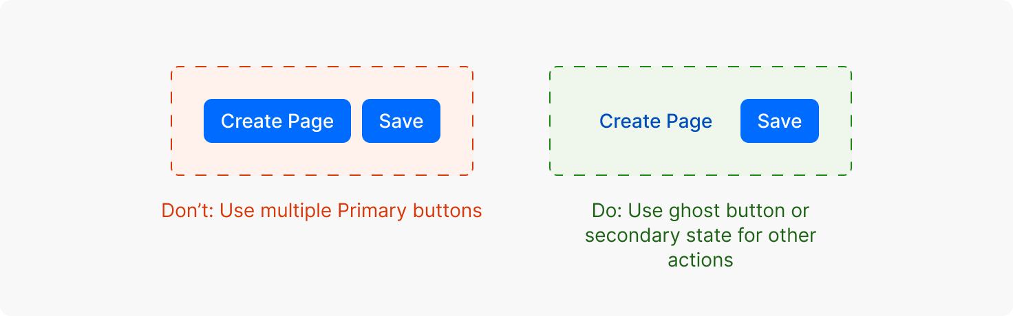 Single primary button best practice