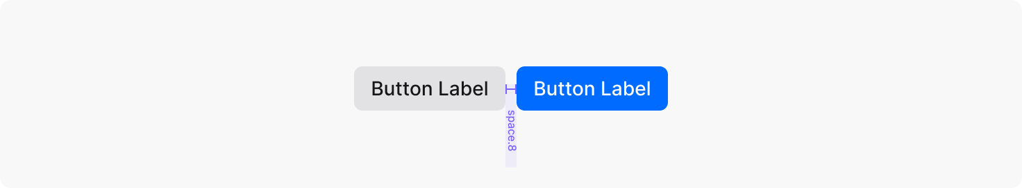 Button group spacing example
