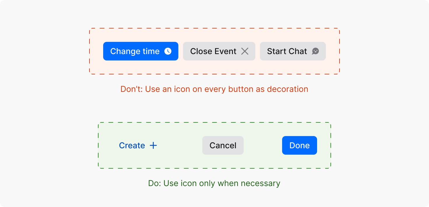 Button icon decoration warning example