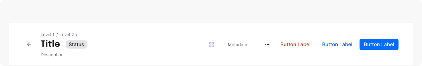 Studio header button usage example