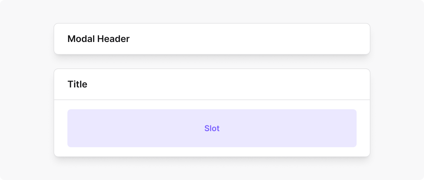 Dialog header content example