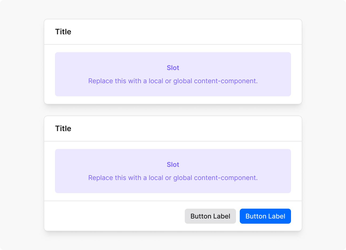Dialog footer example