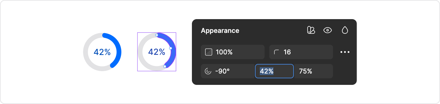 Adjusting loading spinner progress value