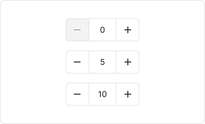 Number stepper custom increment