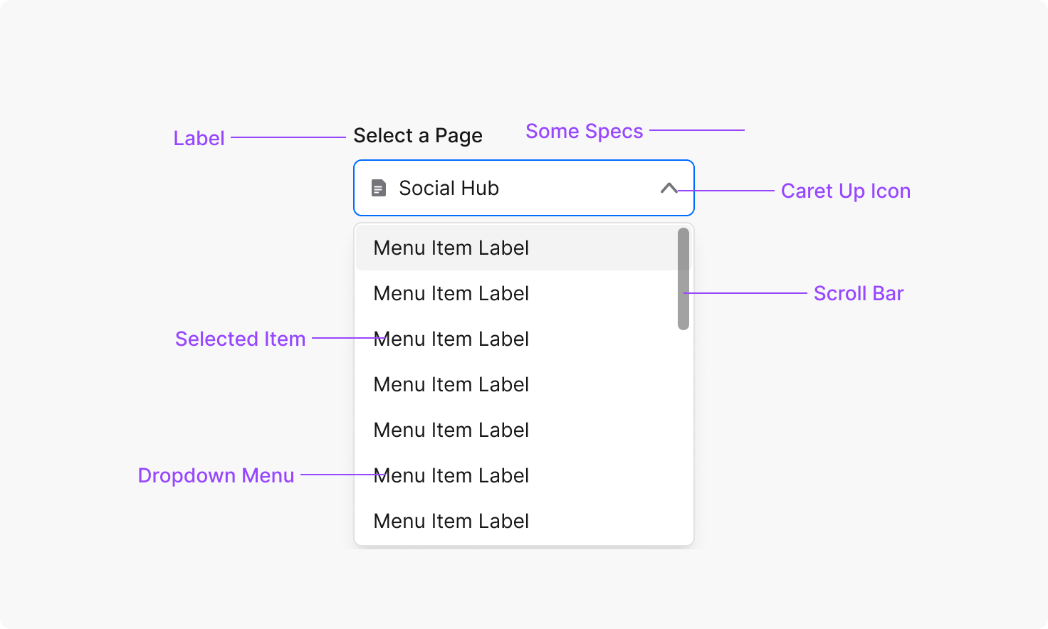 SearchableSingleSelect anatomy