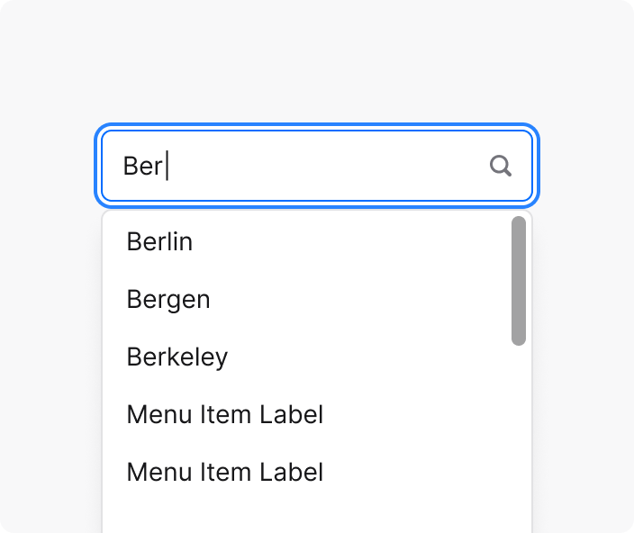 SearchableSingleSelect searchable property