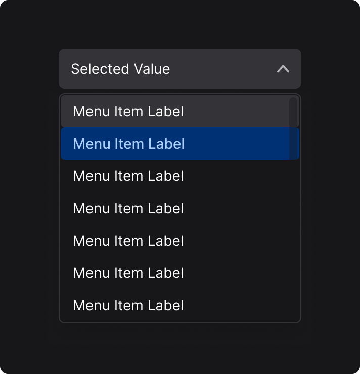 Select anatomy expanded dropdown example