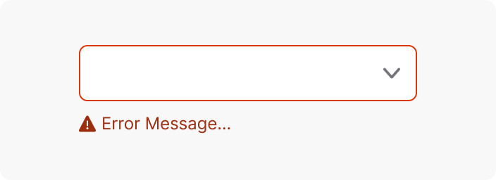 Select error message example