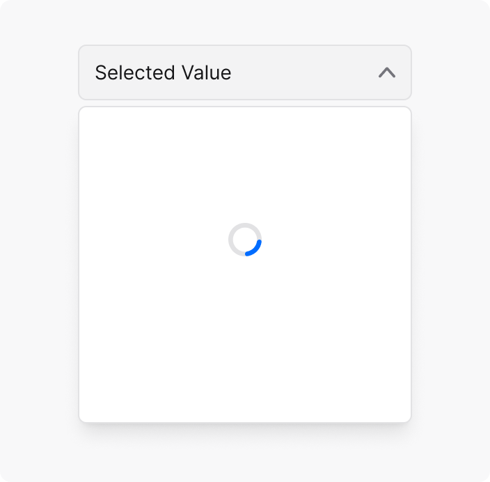 Select loading state example