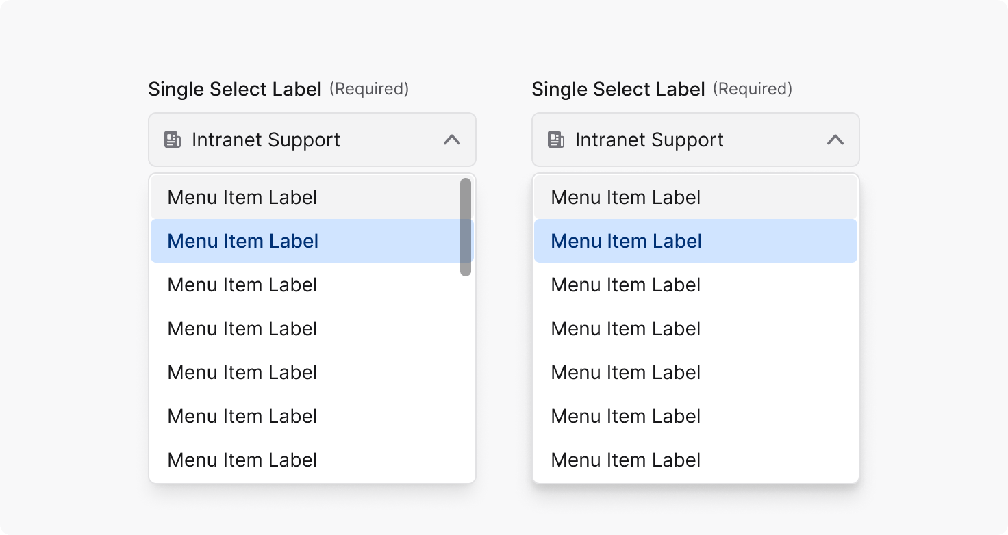 Select dropdown scrolling example