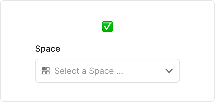 Select icon usage do example