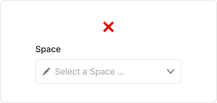 Select icon usage don't example