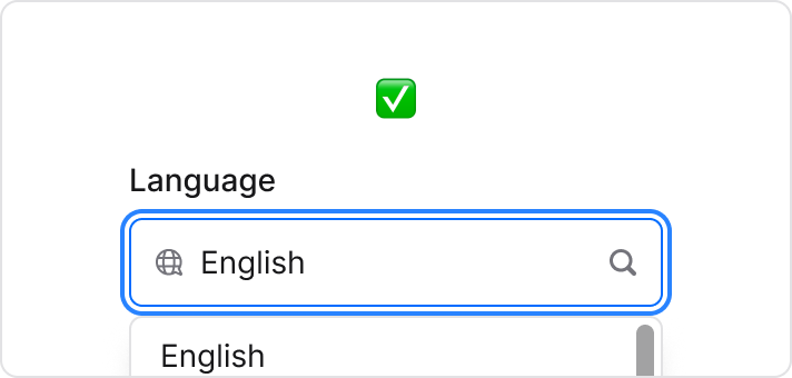 Select inclusive icon example